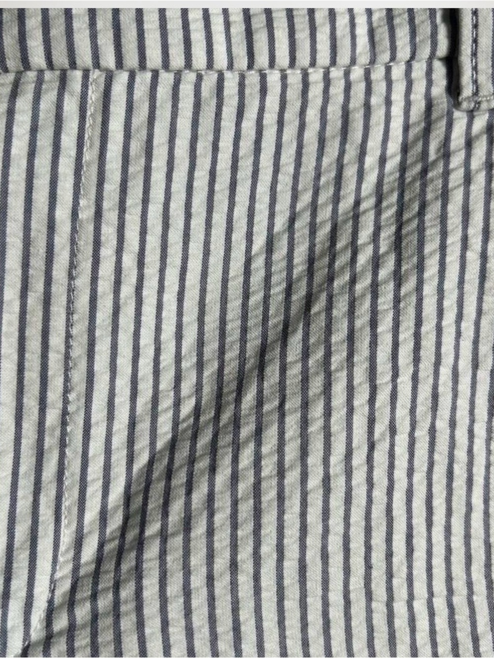 J. Crew Navy and White Striped Seersucker lined shorts (9” inseam) - Size 12 - Picture 5 of 6